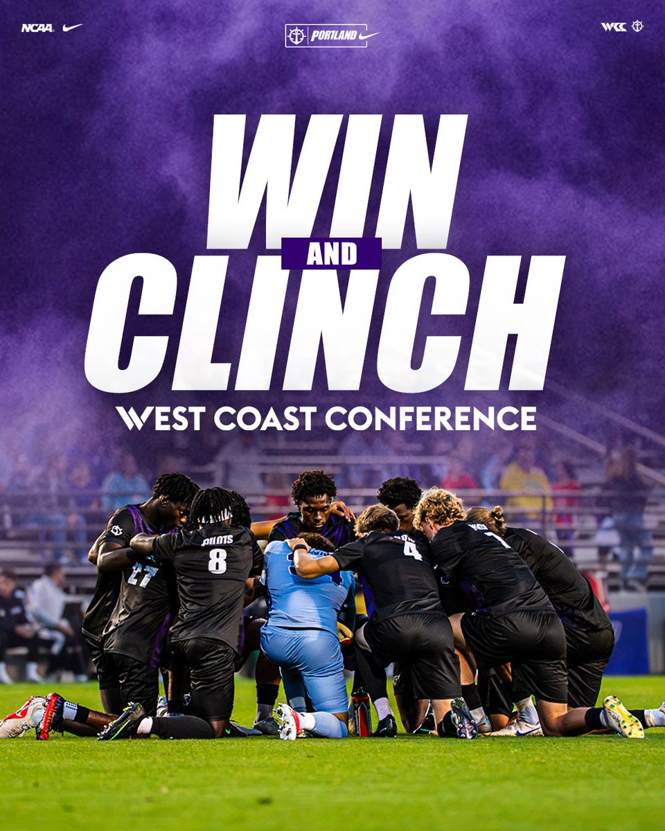 PortlandMSOC's tweet photo. It’s in our hands

A win tonight clinches the WCC regular season title

Let’s make it happen, Pilot Nation PACK MERLO 💜

Visit https://t.co/A4S4grbANl to secure your last minute tickets!

#gopilots https://t.co/54K3QUw1MS