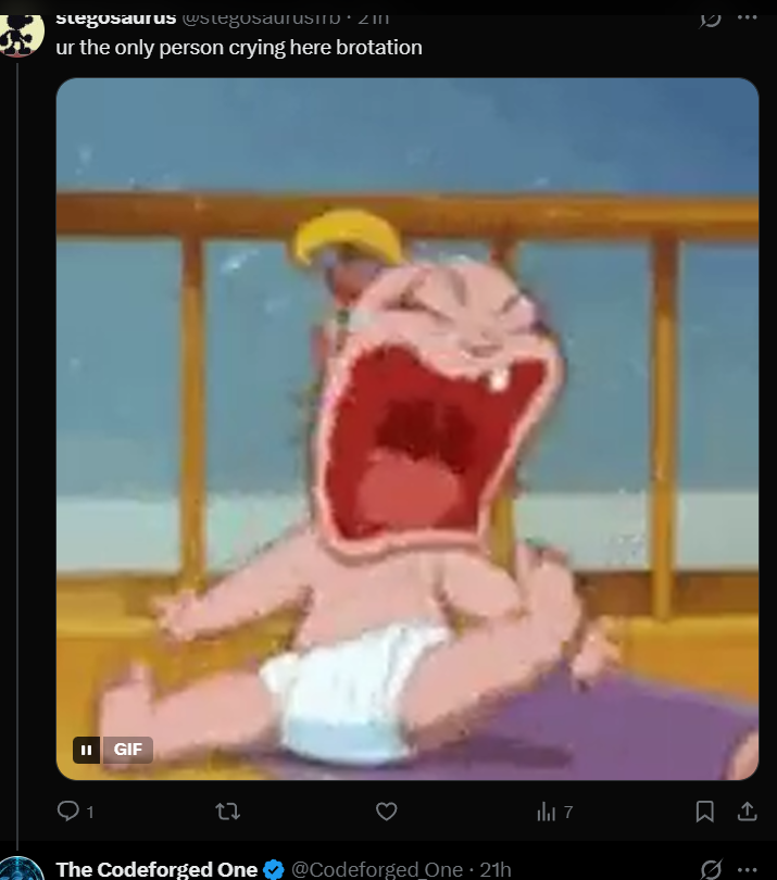 stegosaurusfrb's tweet photo. @AISlopCallout  just got blocked my a ai bro and i cant feel more proud of myself https://t.co/DJraQW1axm