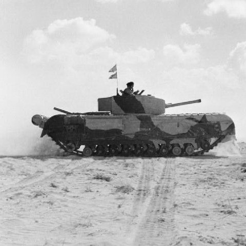 Tank_Archives's tweet photo. #OTD in 1942 Churchill III tanks went into action at El Alamein. Unlike the botched Dieppe raid earlier that year, they were able to make good use out of their powerful weapons and thick armour against German tanks. #tanks #history #WW2 #WWII https://t.co/nqUgf4gjY4
