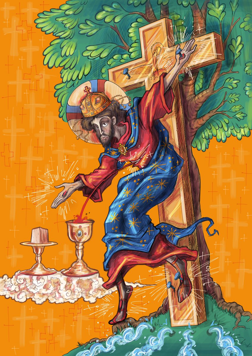 VlahThe's tweet photo. Jesus on the cross as the new Tree of Life https://t.co/RaTJTV2iRC