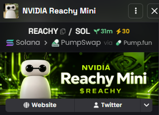 thereachymini's tweet photo. https://t.co/PBVcKgZpPn

Boosted 30x on DexScreener https://t.co/Bu2XJDPrbs