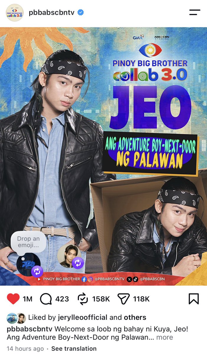 teamjeoofc's tweet photo. 𝑳𝑨𝑵𝑫𝑺𝑳𝑰𝑫𝑬 𝑳𝑶𝑽𝑬 𝑭𝑶𝑹 𝑱𝑬𝑶! 🙌🏻

Jeo’s introduction post on PBB ABS-CBN’s Instagram account has officially reached 1 MILLION LIKES in just 14 HOURS! we’re only getting started!

We see it, we feel it, and we love it! Much love for our boy, Jeo! 💙

#JEOONG https://t.co/AsfQFKZOPm