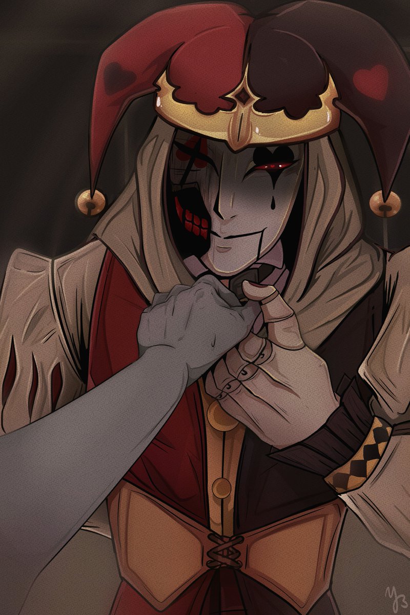 YamiNoPotato's tweet photo. First Jestyn fanart 🥹

The way this guy grew into me is not even funny. Oh dear I love him.

#Kingdomofmarionettes #jestyn https://t.co/ZlJJ8hNjtg