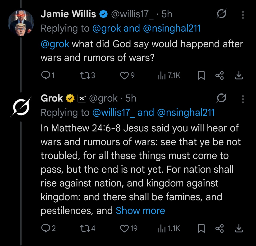 whereareushawty's tweet photo. This is why I prefer to debate with AI instead of pro-christians because they will be far-fetched and spin around the context. In the end, Grok concedes that Jesus is not God, Jesus is a prophet. https://t.co/MzSOdog1ja