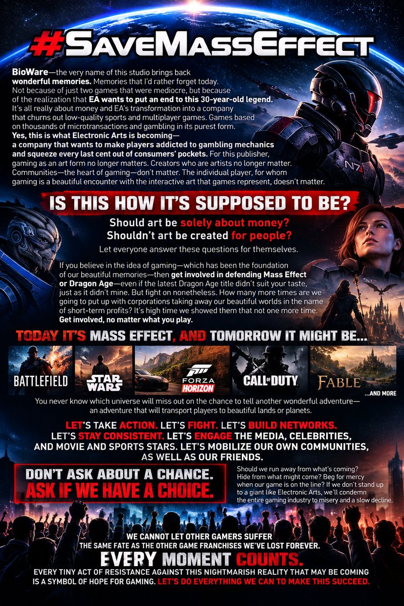 SaveMassEffect_'s tweet photo. #SaveMassEffect https://t.co/qPae44GKcJ