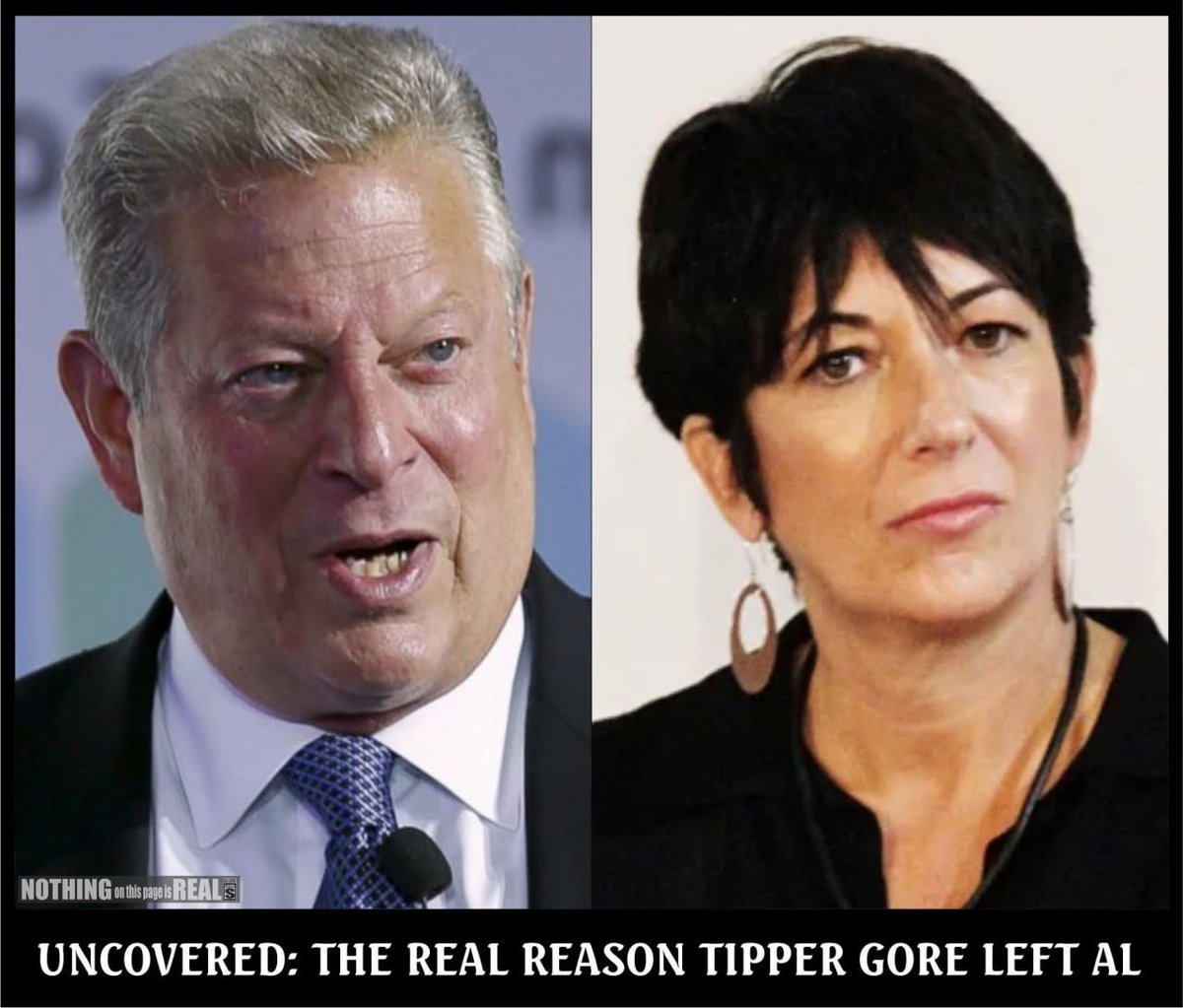 PrivateReports's tweet photo. The latest unredacted dump of the Epstein files shines a light on the reason Al and Tipper Gore separated in 2015.

Emails between Al Gore and Ghislaine Maxwell indicate that Tipper was "not happy," and "definitely not into it."

Ghislaine answered with a sad emoji and told him he's "still more than welcome."

Tipper left Al about a month after the date on the note.

He must have paid her a fortune to keep quiet.

What's your response to this......??👀

MAKE THIS GO VIRAL ON X. LET’S GO 👏