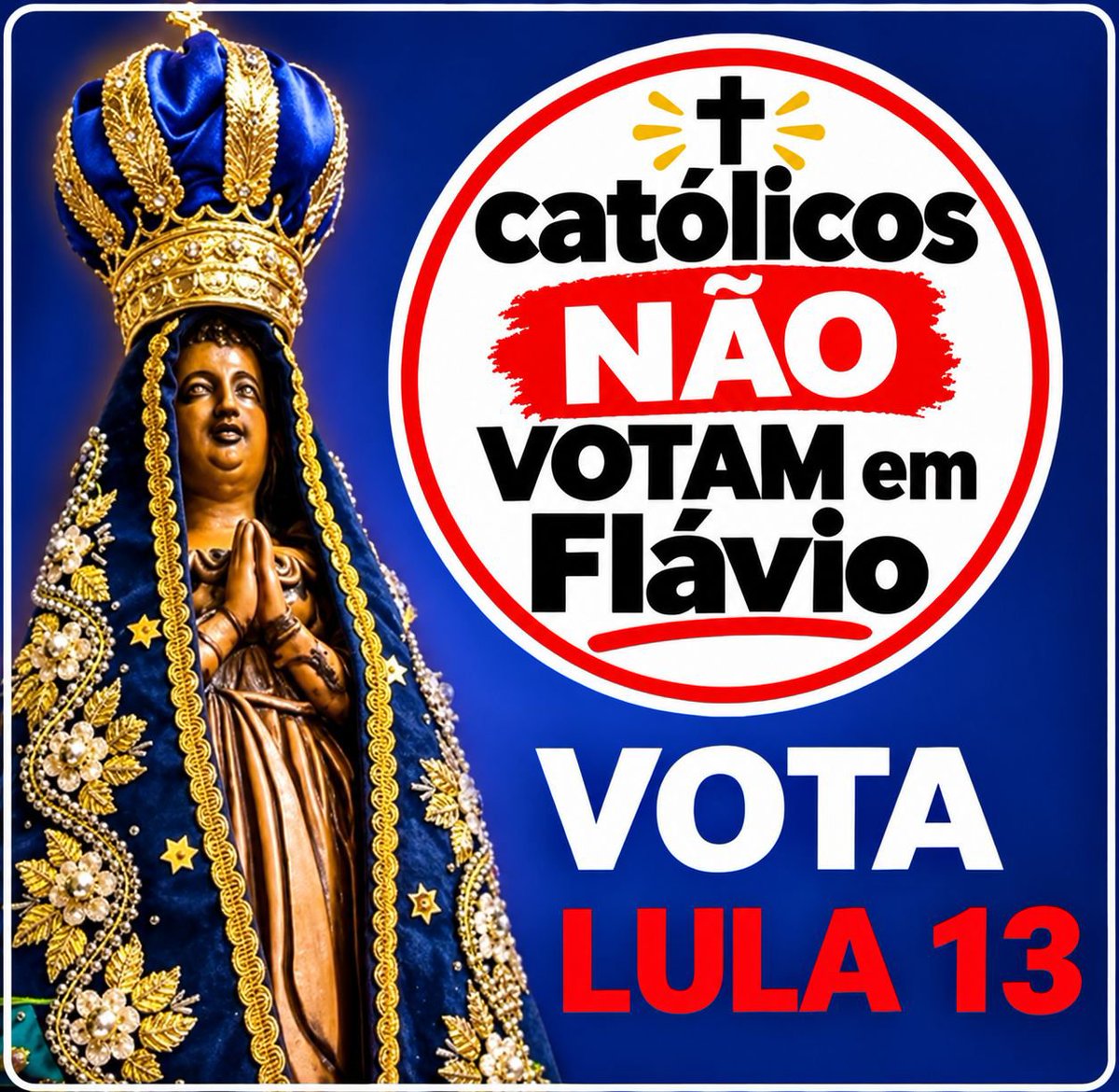 bressanmarcio's tweet photo. #CatolicoscomLula
#CatolicosNaoVotamNoFlavio https://t.co/EQYtsLlONp