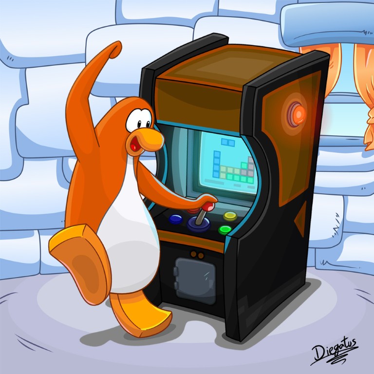 IAmDiegatus's tweet photo. Happy 21st Anniversary to Club Penguin! Glad the community is still kicking.

(A background and penguin I did as commissions some years ago smashed together, commissions still open!)

Waddle on! 🐧🐧🐧

#ClubPenguin #21stAnniversary #WaddleOn https://t.co/zSg54TV0pt
