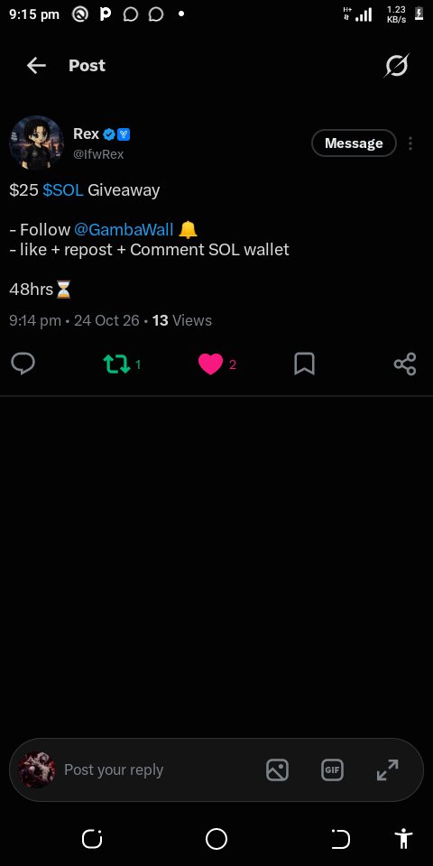lawizyl0's tweet photo. @IfwRex @gambawall Hoping this is finally my win 🙏🔥 I’ve never won from a legend like you. SOL: FUhg6UA33nrvos6oQat3gKvKWcCLA2iYVqcoJBgwqdgi” https://t.co/ZyVqYJVUUa