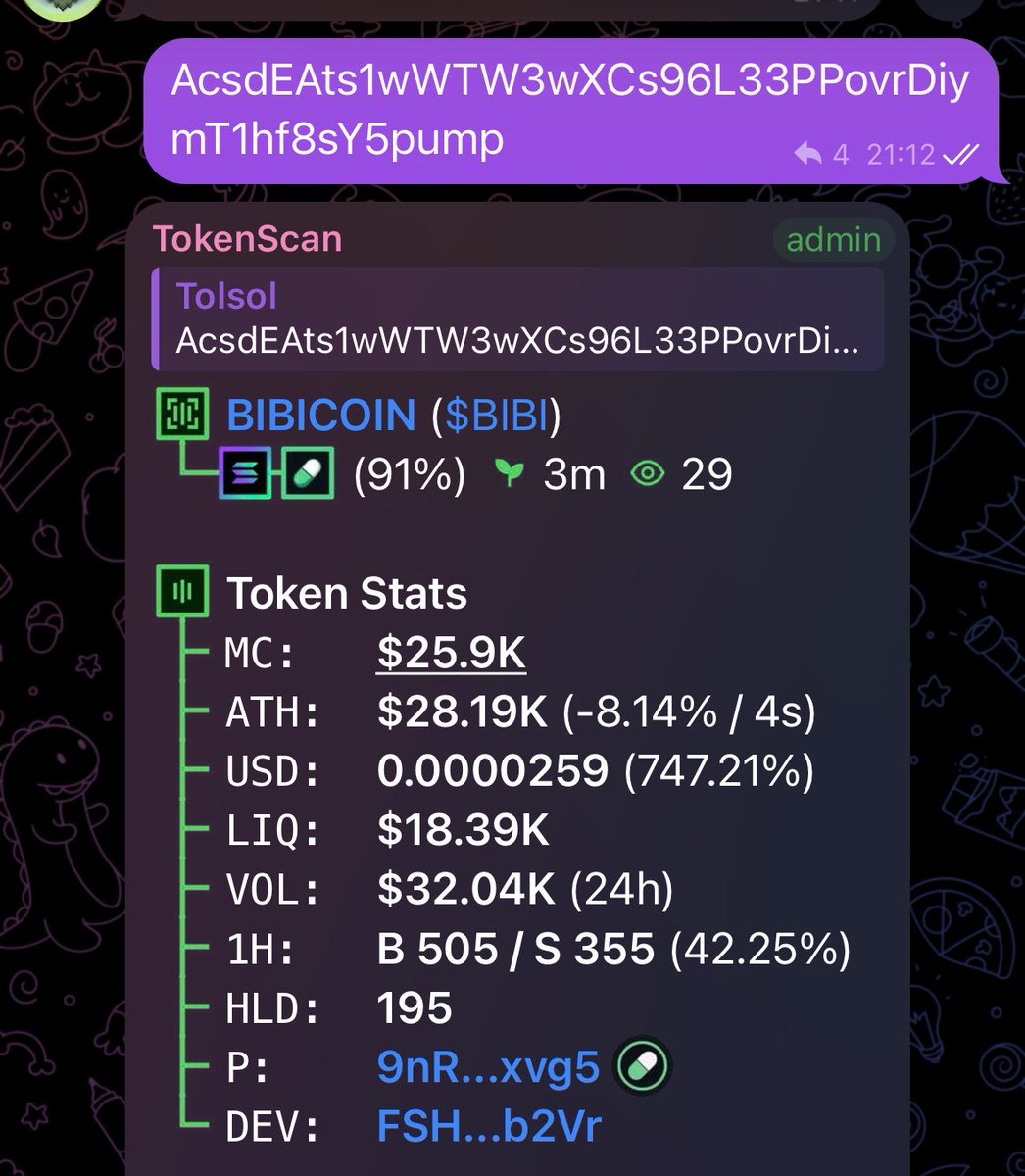 Tolsolx's tweet photo. Entry $BIBI 
Ca>
AcsdEAts1wWTW3wXCs96L33PPovrDiymT1hf8sY5pump https://t.co/znrMvDJ0mz