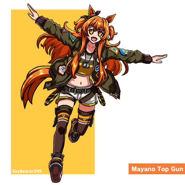 SkyBearer245's tweet photo. Drawing every playable Umamusume                

(24/146) Mayano Top Gun https://t.co/ORfFtEM56N