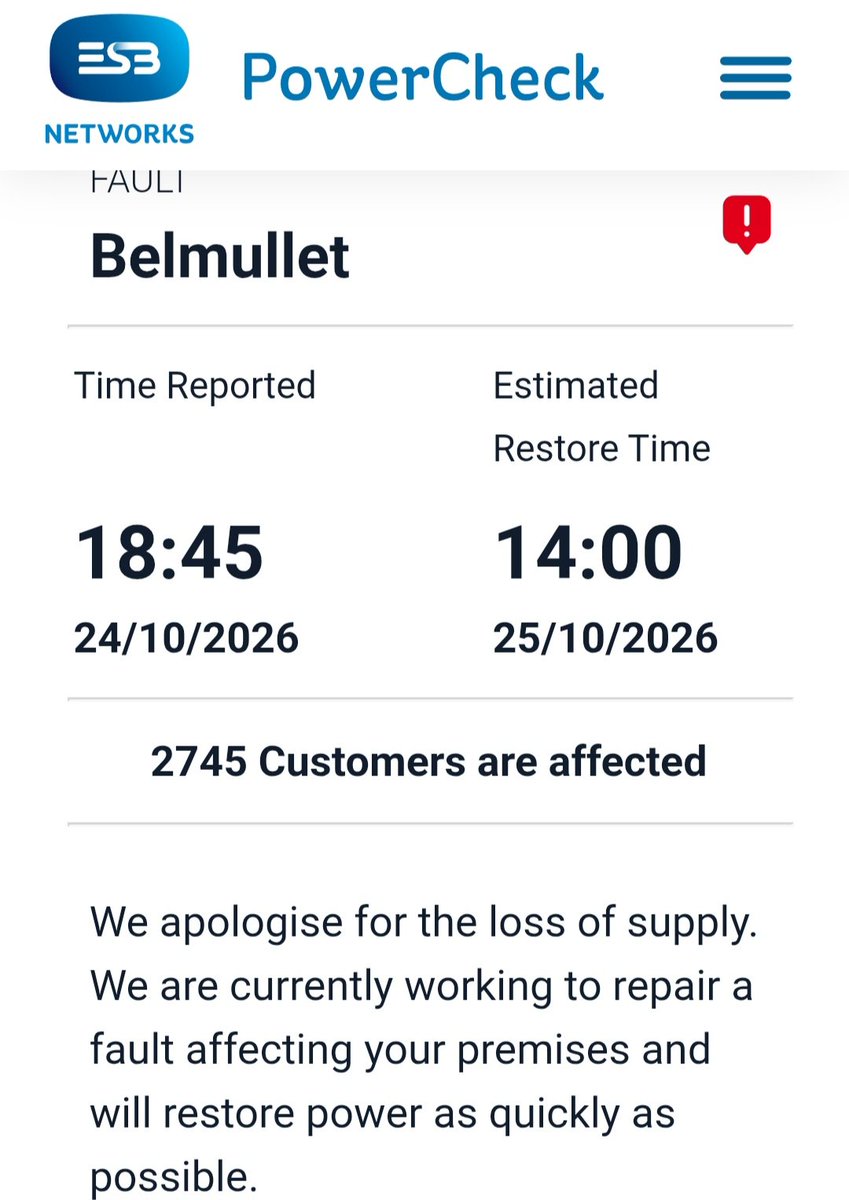 FergusMaSuibhne's tweet photo. Storm’s out, power’s out, Erris Facebook is lit!
#StormBeolo https://t.co/QDoq55odtc