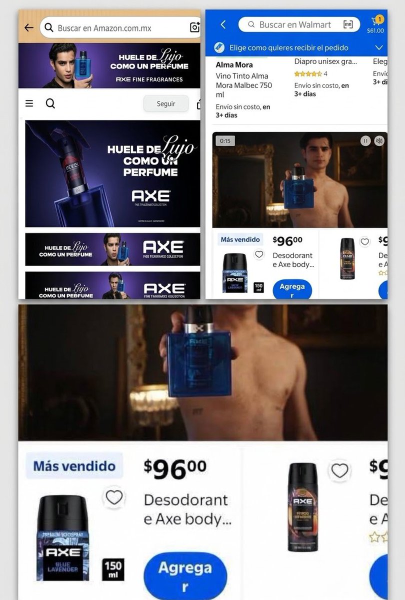 Mariana88224152's tweet photo. Gente 🗣️Ya se encuentra la publicidad  de @ArnMercurio con @AxeEspanol en la aplicación de
  @WalmartMexico ,y también @amazon 😌
Ya pueden adquirir sus productos en estas tiendas en línea ✨
Nuestro favorito lo verán hasta en sus sueños 😈
definamos impacto! 💥

AARON X AXE FINE FRAGRANCE 

#AaronMercury