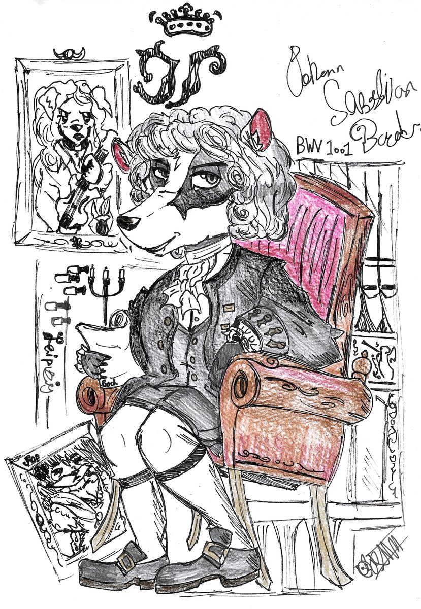CootosX's tweet photo. Johann Sebastian Bach
The post baroque period highly prominent musician and best legacy for the future musicians.

Art Trade with @rivka_huehhh  
p.s : Vivaldi and Strozzi . https://t.co/1GlK2lk4xZ
