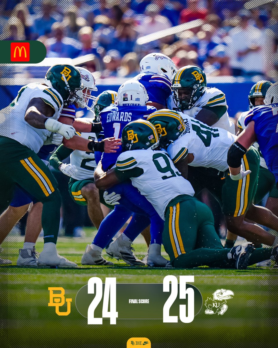BUFootball's tweet photo. Final from Lawrence.

#SicEm | @McDonalds https://t.co/nWcOMuC79x
