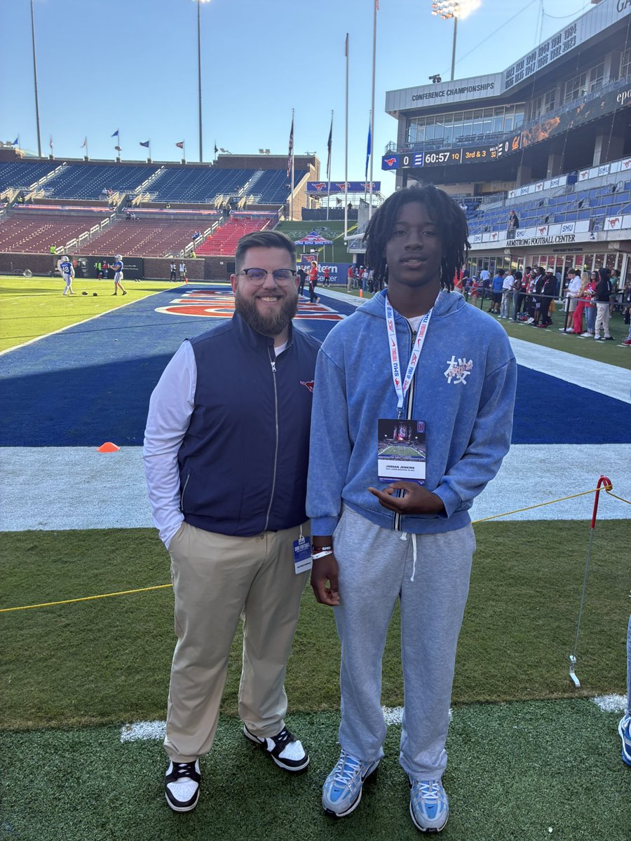 JordanXJenkins_'s tweet photo. Blessed to receive my 5th D1 offer from @SMUFB! Grateful to the coaching staff @MatthewR_SMU @cmsully22 @Deriqking__ @rhettlashlee for believing in me. All glory to God! 🙏🏾 #PonyUp #ClassOf2030 @CoachLineberger https://t.co/V1Nm10To8t