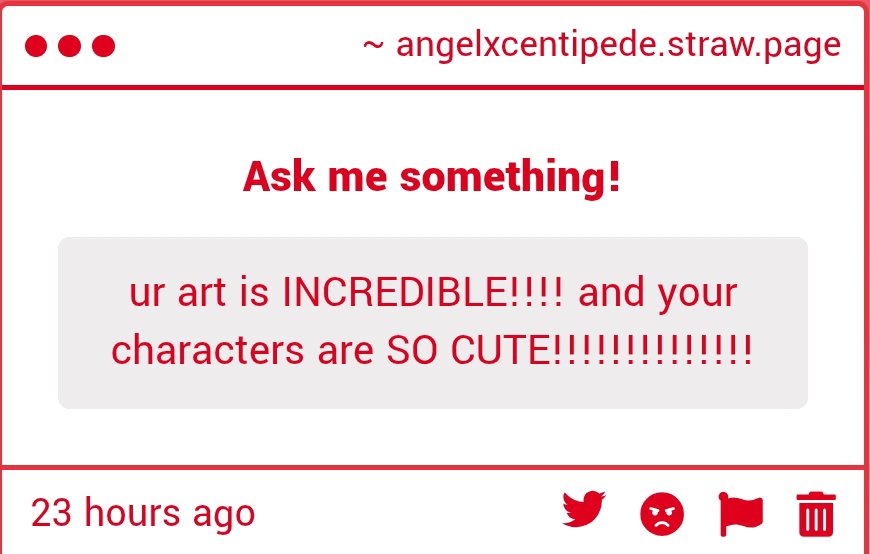 AngelCentipede's tweet photo. 1 - DUDE HOLY SHIT THIS IS ADORABLE! THANK YOU SO MUCH FOR THE ALEX DRAWING NYO~~ NEW BANNER ALERT

2 - DANKE..

3 - there you go. https://t.co/aCSv3YrujD