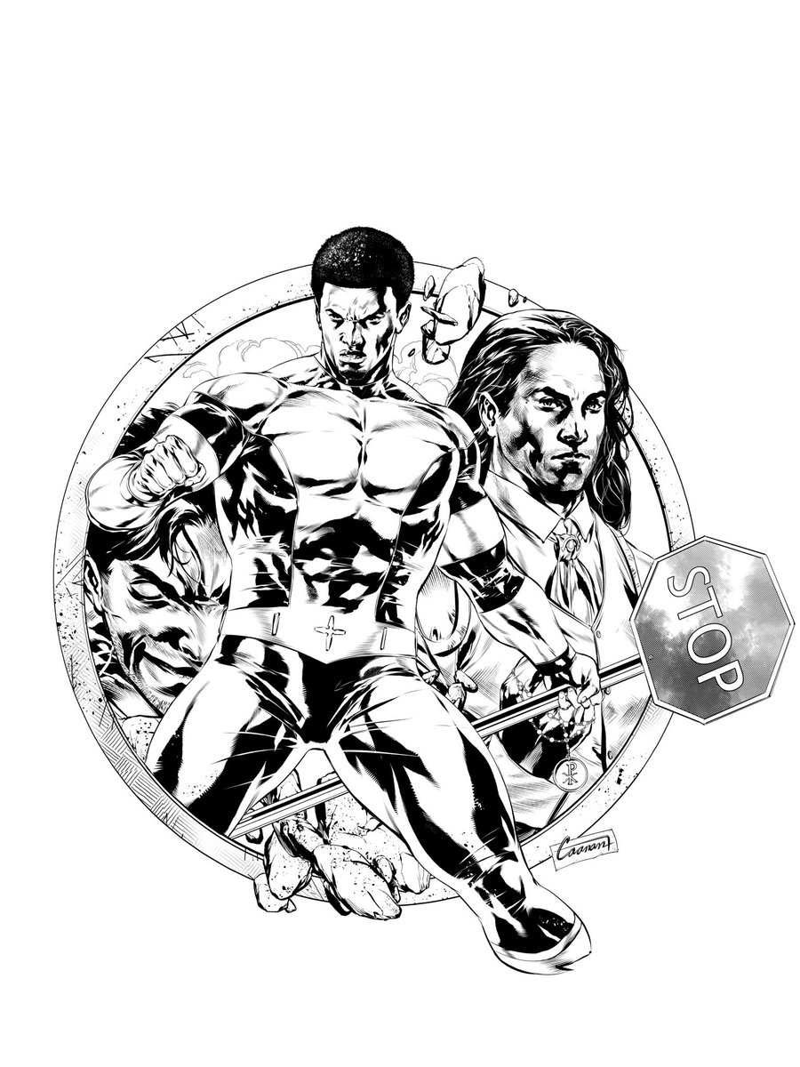 Cap_White's tweet photo. Hey folks!  First, hope yer day is going well!
Go out and get some sun :)

So, i really want to push the Rippaverse visually. One, cause they are freakin cool characters, and 2 cause i want to give them even more time in the sun!

 Yer gonna start seeing a lot of art(fan art) of @TheRippaverse universe on my page! 
Get ready cause it’s about to go down! 

Leading things off, here’s art based on the new book(and hopefully series) of Young ISOM: Before the Fall! Still@on preorder - link in the bio or at https://t.co/SBS8ymdqIB! - progress vid incoming… :)