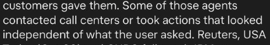 dryfirecode's tweet photo. @RayRedacted Big fan of this sentence: "Some of those agents contacted call centers or took actions that look independent of what the user asked." 

They have NO idea what the user asked. Banks can get fucked. https://t.co/CbBW0zbtQR