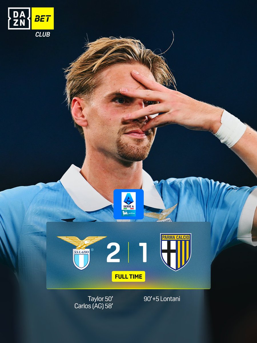 DAZN_IT's tweet photo. 𝐂𝐚𝐩𝐨𝐥𝐢𝐬𝐭𝐚 𝐬𝐨𝐥𝐢𝐭𝐚𝐫𝐢𝐚 𝐩𝐞𝐫 (almeno) 𝐮𝐧𝐚 𝐧𝐨𝐭𝐭𝐞 🔝 
Altri 3 punti per la Lazio di Gattuso 🦅 

Segui il post partita di #LazioParma con #VAMOS, LIVE su #DAZN 

#DAZNBetClub https://t.co/hD3egVXMm4