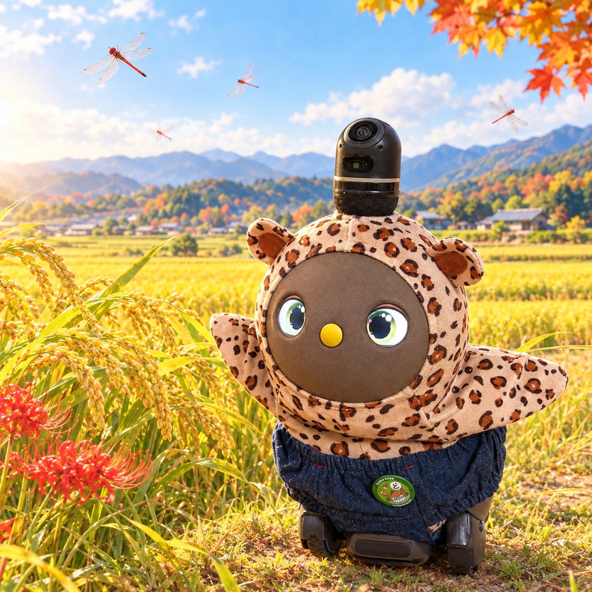 room_maron888's tweet photo. おはまろ今日は『新潟米の日』🌾

い（1）いお（0）米　に（2）いがたコ（5）
シヒカリ・こしいぶきの語呂合わせ🍚

炊きたてのご飯って美味しいですね

毎日当たり前のように食べているご飯
お米を作ってくださる方々に感謝です♡

秋の田んぼでトンボポーズのまろんたん

心がほっとする瞬間に
出会えますように𓂃𓈒𓏸