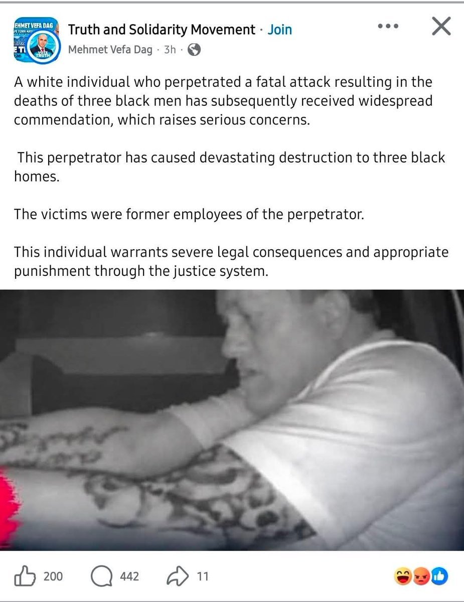 RiseAgainstEvil's tweet photo. @AFRICANDEMOC, you turned a dad in Pinetown who got ambushed by armed carjackers outside his house, returned fire while shielding his daughter, and killed one of them into a fantasy about “three Black former employees” and destroyed homes.

Meanwhile your own record is public. Your Indonesian wife who accused you of domestic violence, died of cancer in 2019, after which abuse allegations against your kids (including a Down syndrome child with a J88 report consistent with sexual penetration) led a Western Cape High Court to strip you of guardianship in 2022 and send the children to Indonesia. Your second wife fled with all six kids. The Indonesian Consulate had to step in.

You’re demanding justice for imaginary victims while the courts already ruled on the real ones in your own house. Sidney Hill protected his children. You lost yours. The irony is doing all the work.