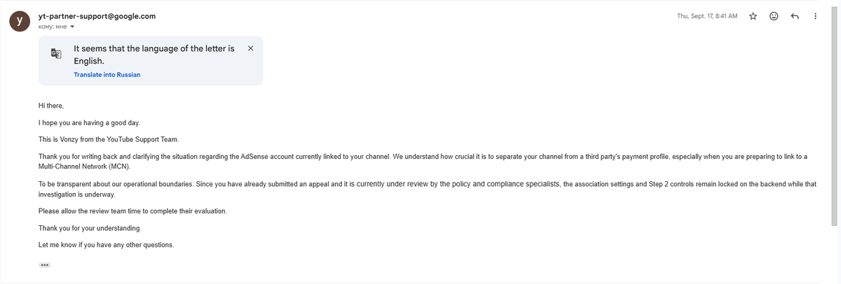 diamba269538's tweet photo. On my channel, Step 2 in the monetization section has been blocked for about 140 days due to an AdSense account belonging to someone else. Could you please unblock Step 2 so that I can change the AdSense account, as the AI ​​assistant suggests? @TeamYouTube https://t.co/4n5cnDEWVg
