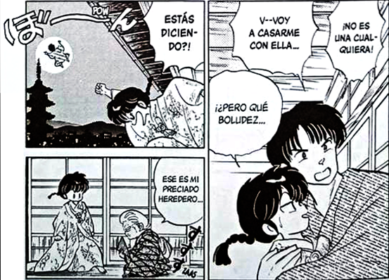 LSauchelli's tweet photo. @fuedalreese Not sure about how this goes in Japanese, but in the Argentinian translation Ranma does say more or less the same as in the subtitles for the latest episode, so I think this is probably the English translator toning down Ranma's foul-mouthed choice of words. https://t.co/zSSqcoihWS
