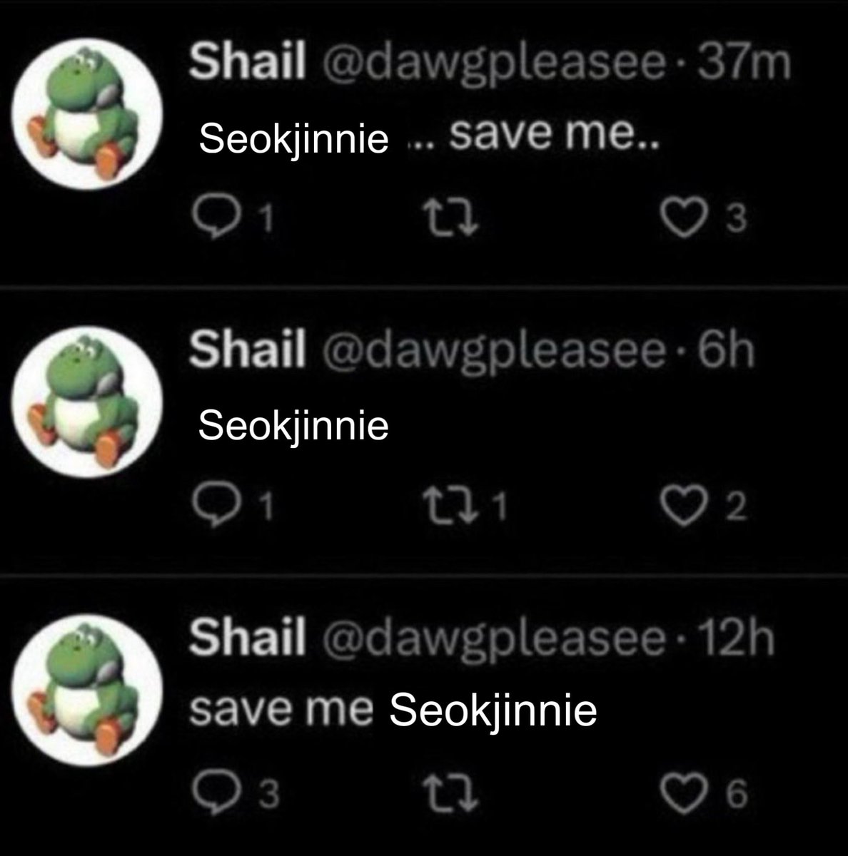 ukejinnie's tweet photo. me when seokjin https://t.co/nP1kH7PnPZ