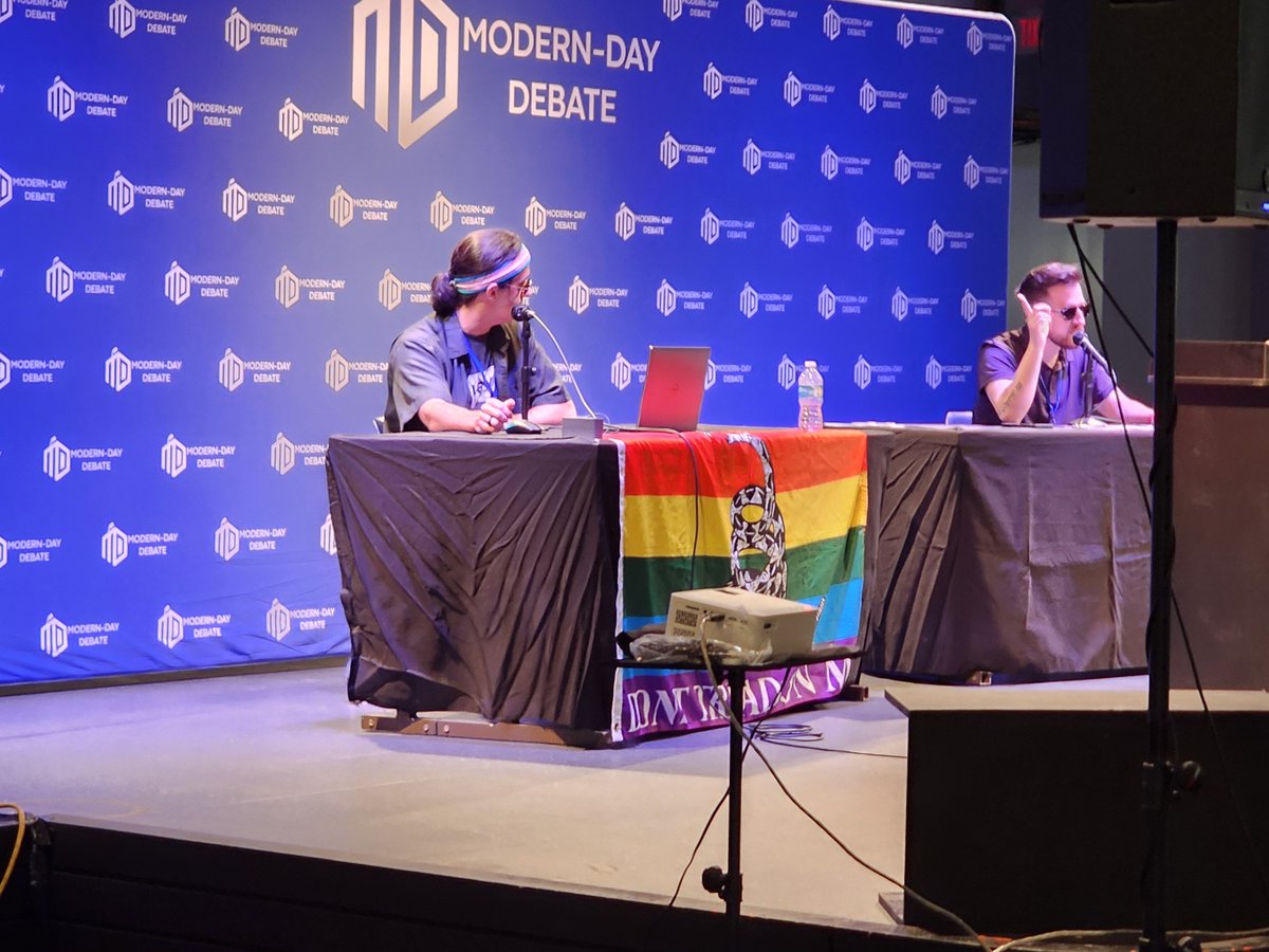 DreadedDebater's tweet photo. First Transgender getting destroyed as usual at #DebateCon9 @ModernDayDebate @Firstamender https://t.co/gsApnanscu
