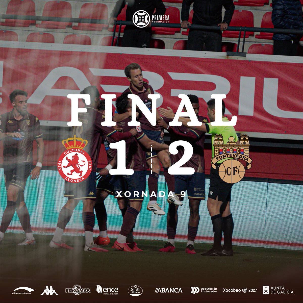 PontevedraCFSAD's tweet photo. 🔚 𝐅𝐈𝐍𝐀𝐋 FINAAAAAAAAAAAAL NO REINO DE LEÓN 🏟️♥️

CyD Leonesa 1-2 Pontevedra CF

#CyDLeonesaPontevedraCF 
#PrimeraFederacion https://t.co/JqS9u3T6j6