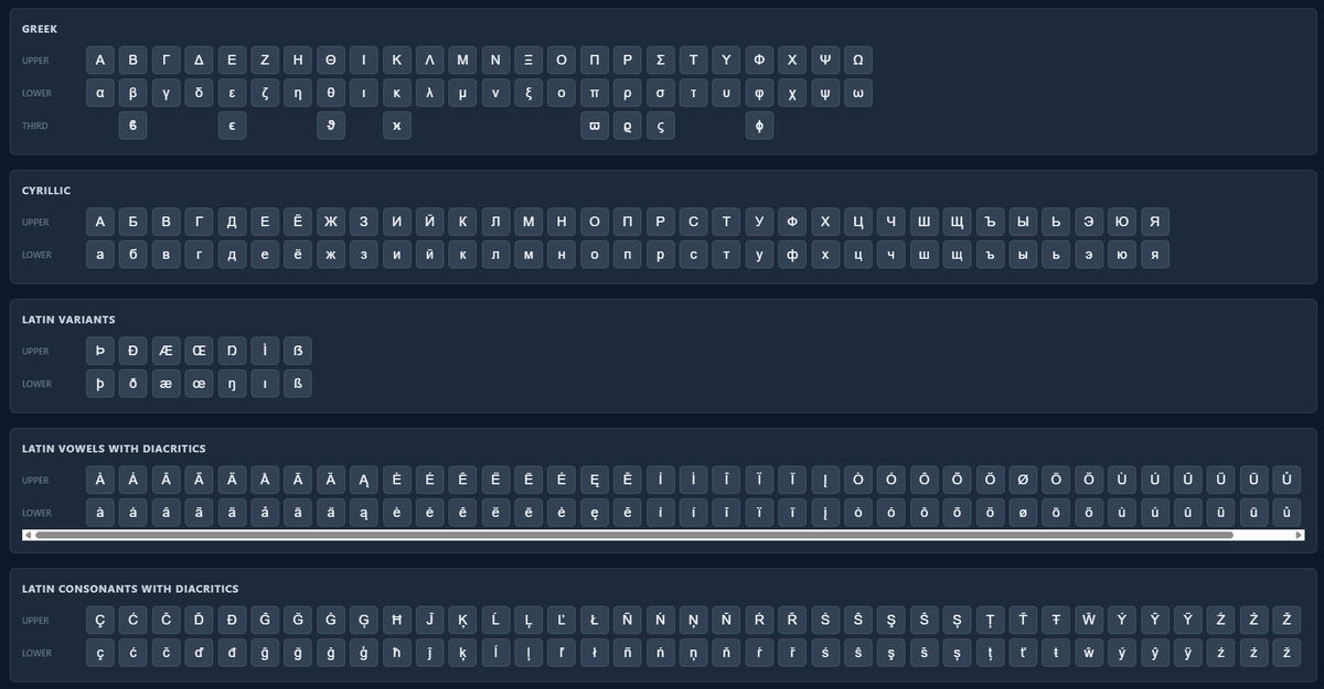 Dustin_Chalker's tweet photo. I find myself needing to type obscure characters often &amp; finding them becomes a nuisance. Character Map is a mess &amp; other methods are inconvenient.

In a few minutes, Gemini built me this custom browser-based Keyboard Extension for easy local copy/paste:
https://t.co/c3ZPxjBy7i https://t.co/45PFJv6qcI