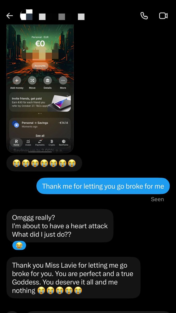 paylavie's tweet photo. This man just thanked me for zeroing out his bank account . Men are really stupid 🤡 https://t.co/YMsQSlQkZw