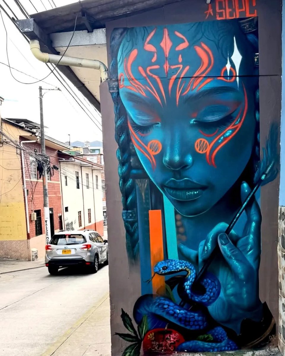 Imagein8's tweet photo. This StreetArt is located in Manizales, Colombia. 
The artwork was created by the Colombian street artist SEPC.
#Art #StreetArt #UrbanArt 🎨🖌 https://t.co/UMsAzriy13