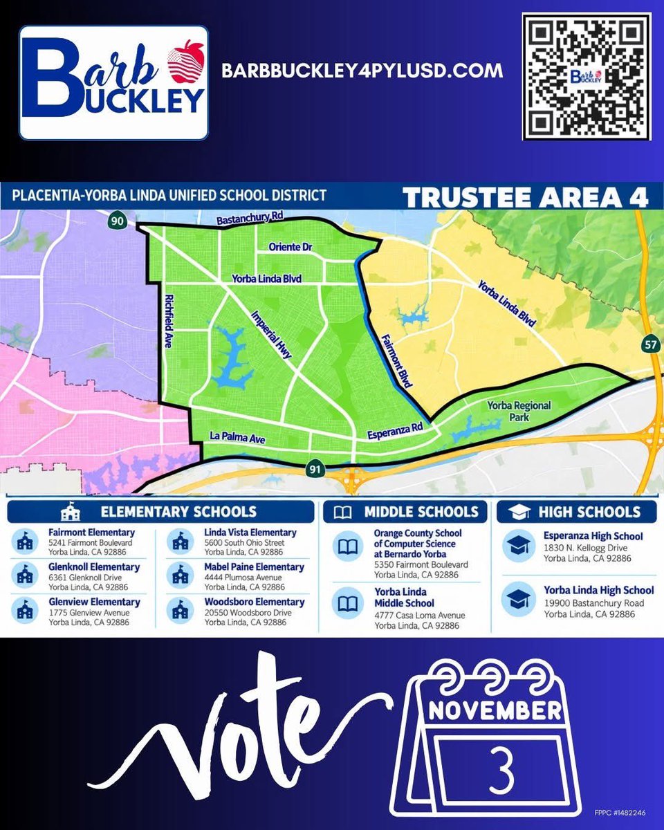PYLBuzz's tweet photo. If you live in either of these voting areas you have the opportunity to make sure PYLUSD is lead by the very best. Return your ballots &amp; make sure your neighbors know what's @ stake. We need every vote. We need everyone here to act to ensure that chaos doesn’t return to PYLUSD. https://t.co/hL03k1n7yp