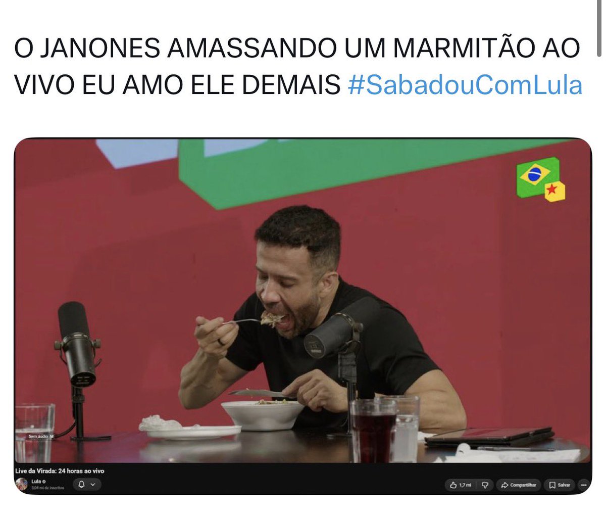 jessicabalbino's tweet photo. Caso vocês estejam em casa, vale dar o play na live do Janones. Ele está há quase 24h no ar, dormiu apenas 2h abraçado num boneco do Lula, comeu uma marmita, chorou e se emocionou e tá segurando a democracia na unha! 

https://t.co/PFyhlFi0Me https://t.co/XkdtsgzY8s