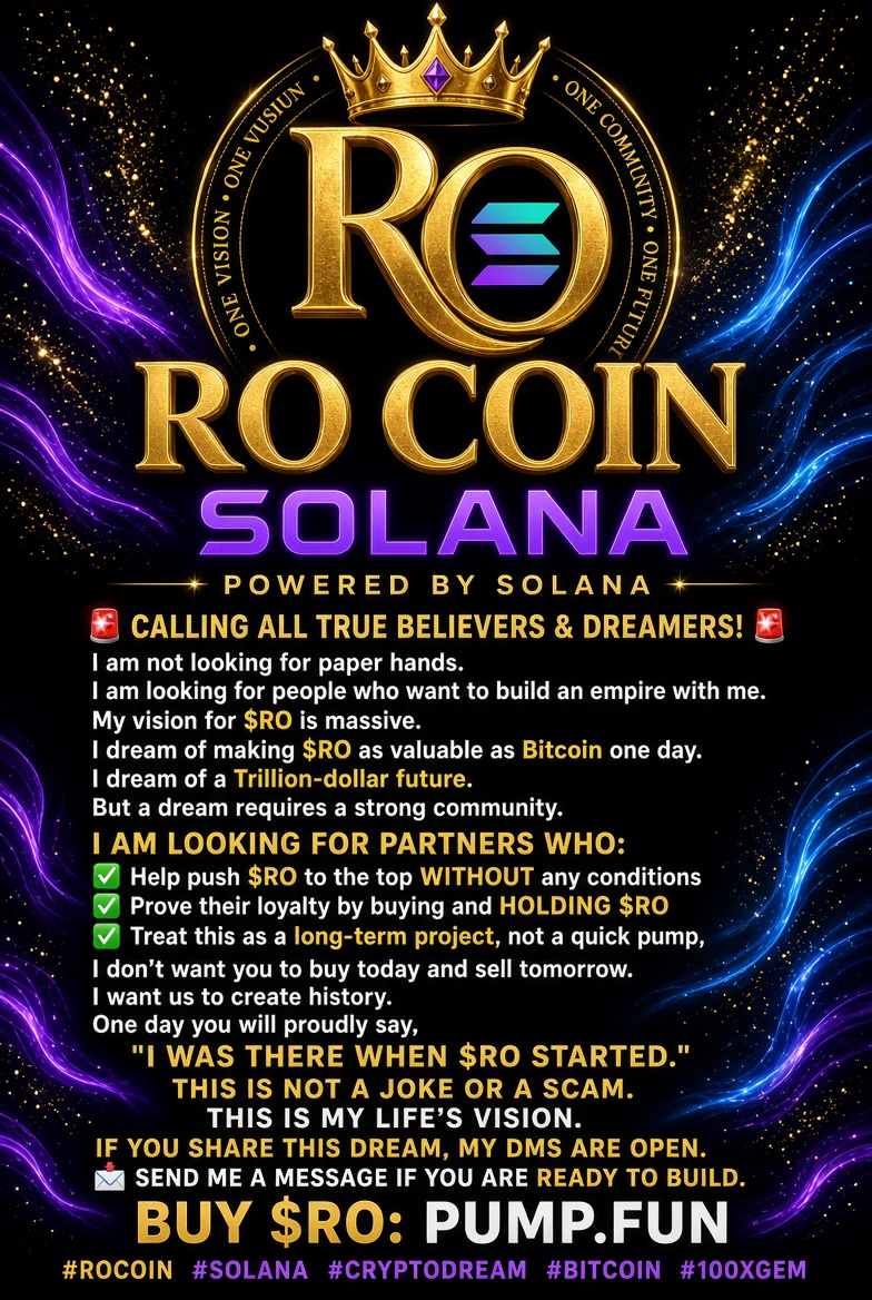 udriyad123's tweet photo. Buy $RO:
https://t.co/hklUtzxW60

#ROCoin #Solana #CryptoDream #Bitcoin #100xGem https://t.co/wnFdRs5ElI