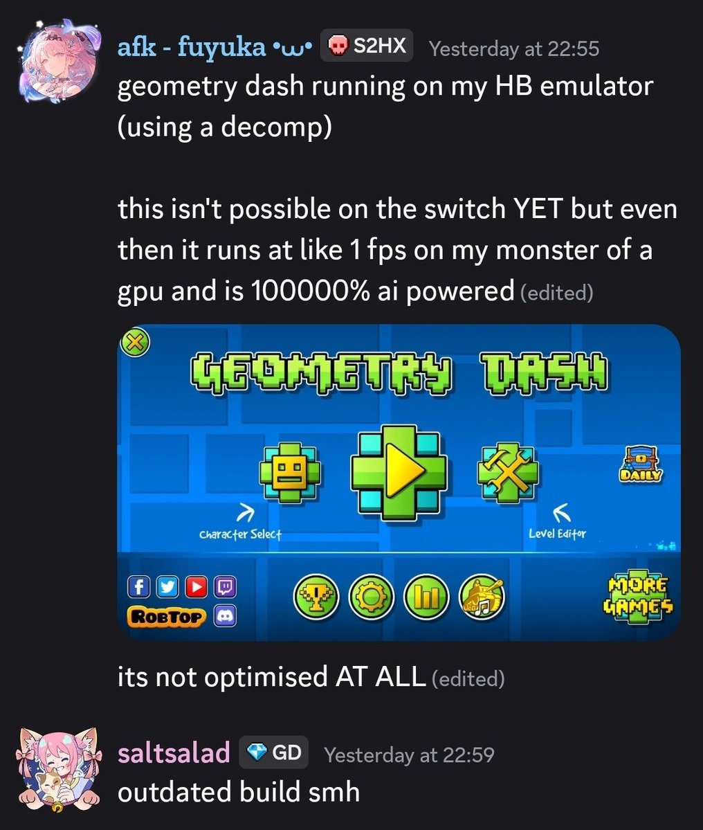 touhoufagyuri's tweet photo. Before a lot of the more advanced tooling came out I somehow convinced astra superfast to port GD but it would only run well on my 50 series card (and also exceeded the limit for it)

But now that there's more things i'ma work on with less ai now there's actual work on it https://t.co/f8na6taTsW