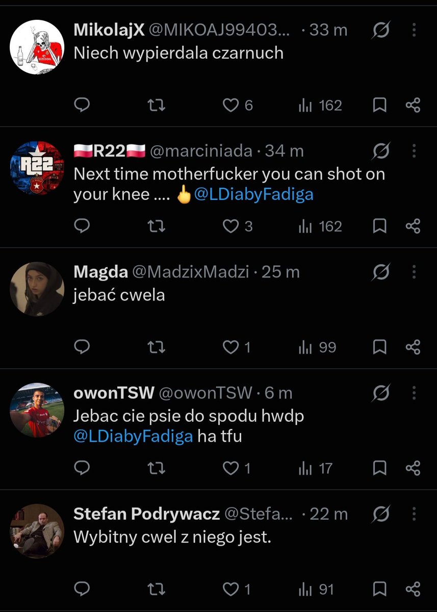 Reggexdd's tweet photo. Fajnych macie rasistowskich kibiców na tej wiśle @jarokrolewski https://t.co/ixha2x1eYa