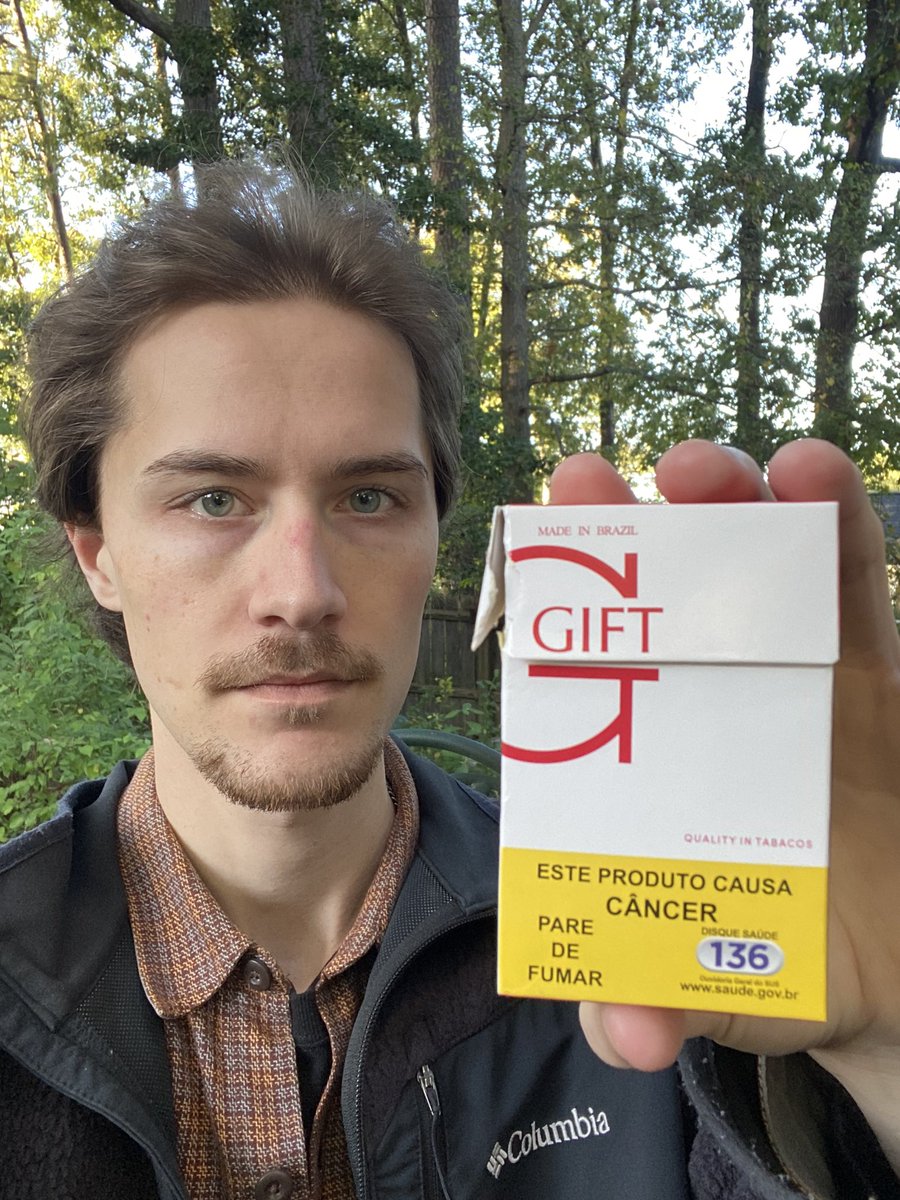 jacobfuknjones's tweet photo. These are horrible cigarettes. 

Honestly, they're so bad that I decided not to light one for this video promotion photo. https://t.co/2e4fKAnBzl