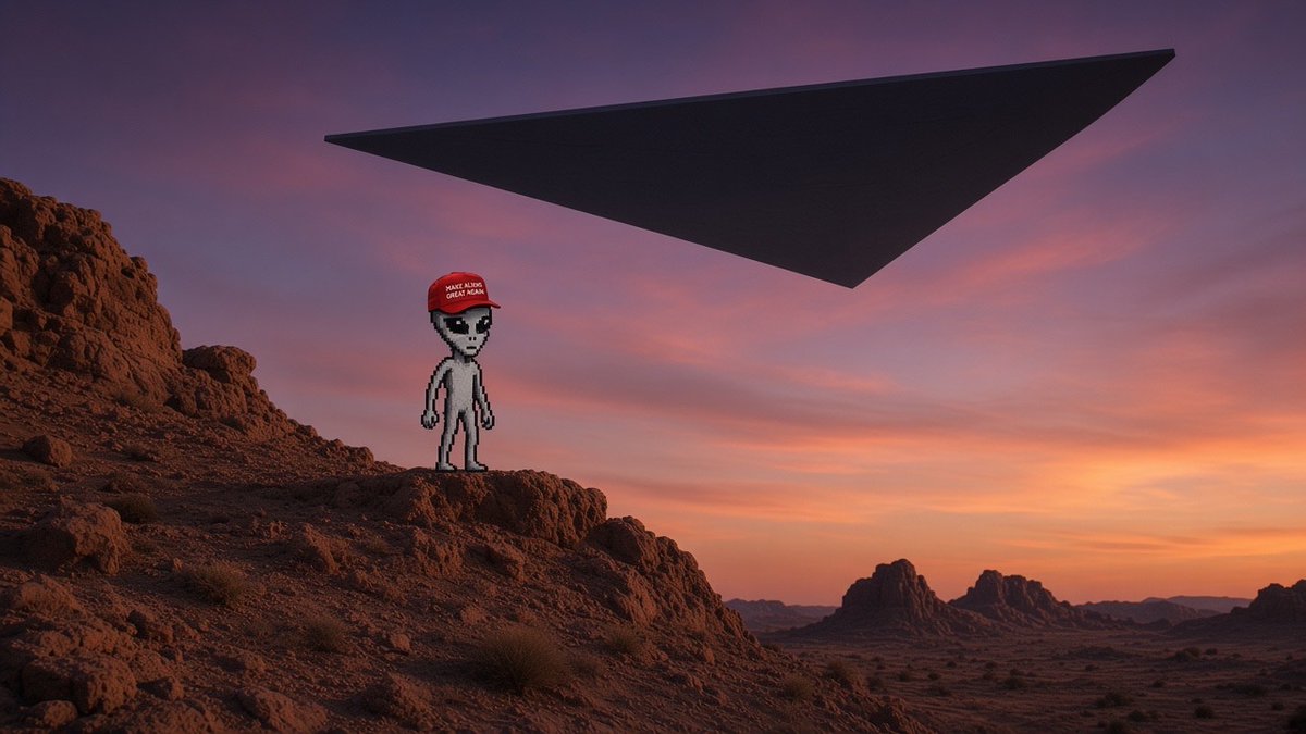MAGA_Aliens's tweet photo. FROM ROSWELL 1947 TO BLACK TRIANGLES 2026 🛸

79 years of "weather balloons." The believers never bought it 👽

$MAGA  is the disclosure coin.
Grab the 8 bit PFP and join us on Telegram 🖖 https://t.co/u6EZiuoRPY

MAKE ALIENS GREAT AGAIN!!! https://t.co/m1EhaGnIv0