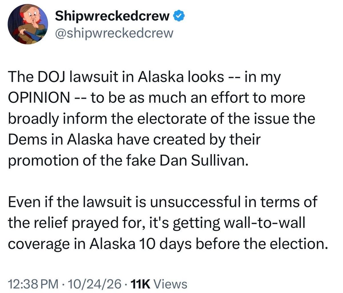 LawBoi3's tweet photo. @ReichlinMelnick lol funny enough I just came across this. And he’s got the gall to lecture about legal misinformation when he’s endorsing a lawsuit just because it raises awareness lol https://t.co/sOrGjKMQBB