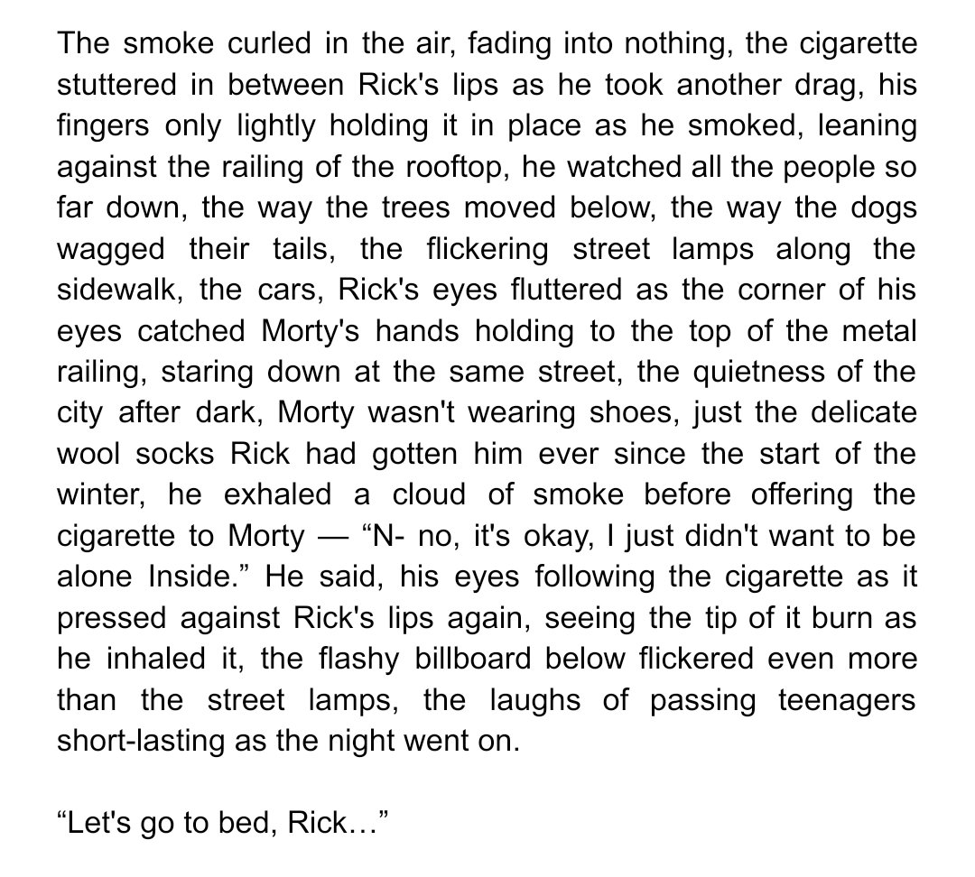 confettiicherry's tweet photo. #Rickorty dumb drabble I'm not sure if I posted here yet https://t.co/BAnoIhpPPR