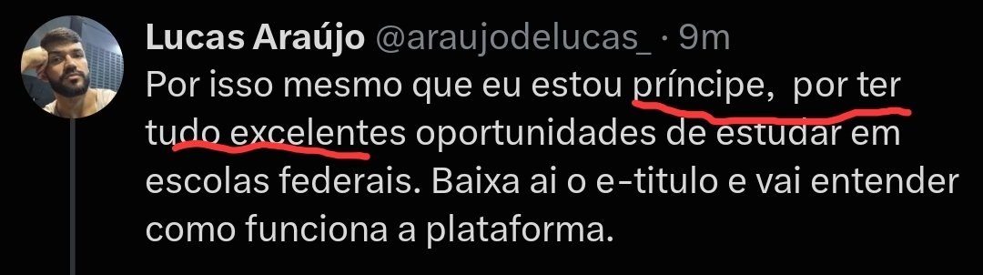 KyleRobP's tweet photo. @araujodelucas_ @gizellybicalho @nandx_rejected Pelo visto vc não aproveitou muito bem as oportunidades que teve.

Na próxima, aprenda a escrever antes de comentar. https://t.co/UiARdf27Ld