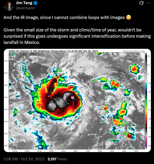 wxmann's tweet photo. Three year anniversary of one of my most well-aged tweets of all time

It's always the ones you don't think about too much and just tweet out of vibes https://t.co/m5xsaGS1On