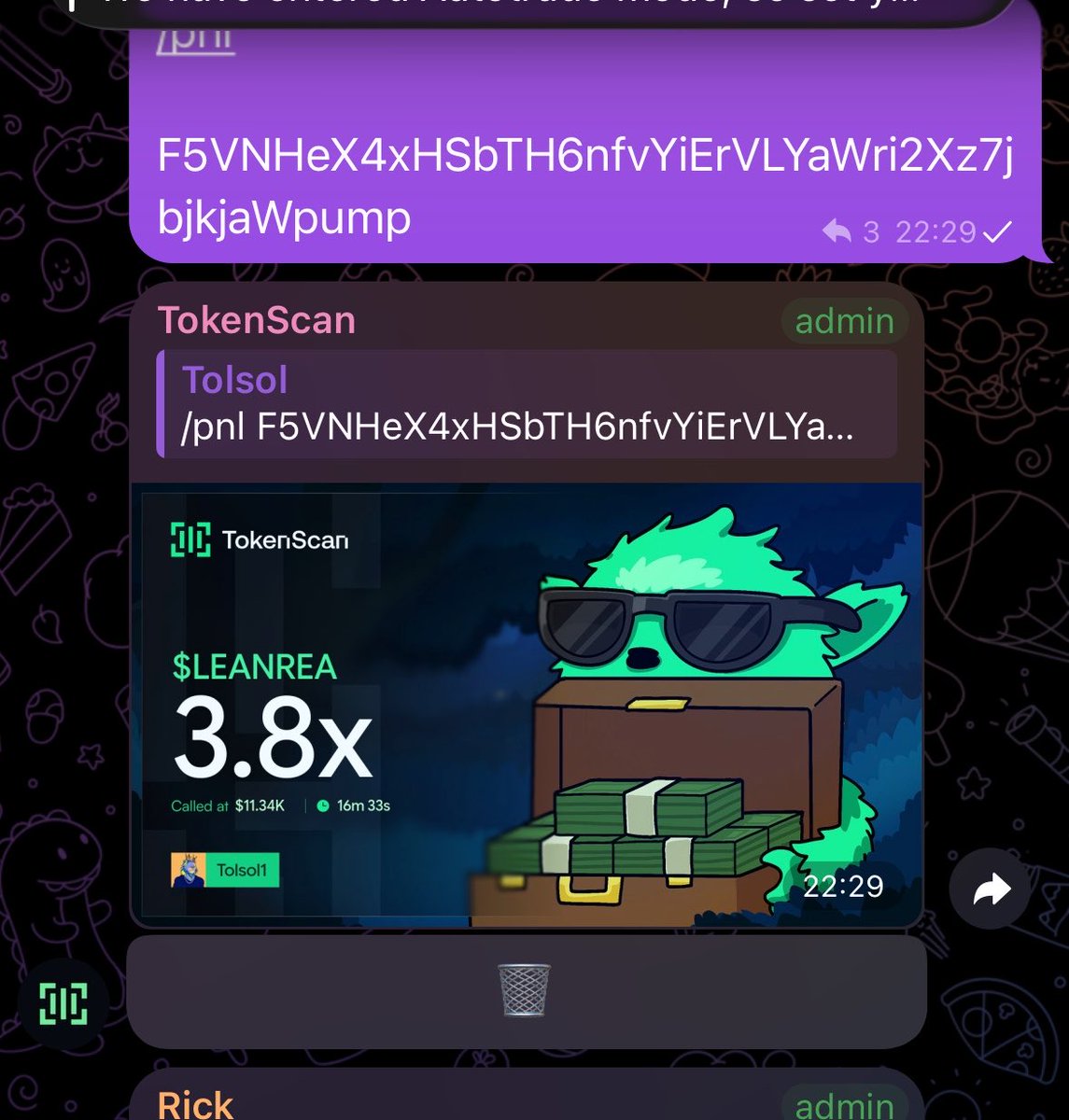 Tolsolx's tweet photo. Over 3x gains on my call on  $LEANREA 🚀
Ca>
F5VNHeX4xHSbTH6nfvYiErVLYaWri2Xz7jbjkjaWpump https://t.co/zmFm57beQE