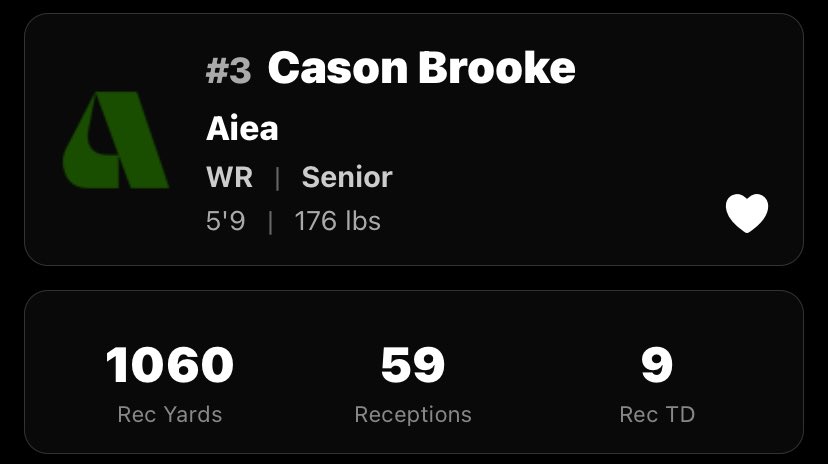 CasonBrooke2027's tweet photo. Tough loss against Waianae last night to end the regular season. Looking forward to playing them again next week in playoffs 

8 receptions 
115 yards 
Put me over the 1000 yard mark to finish the regular season in 9 games
Highlights⬇️ https://t.co/ExbXVwr4f4