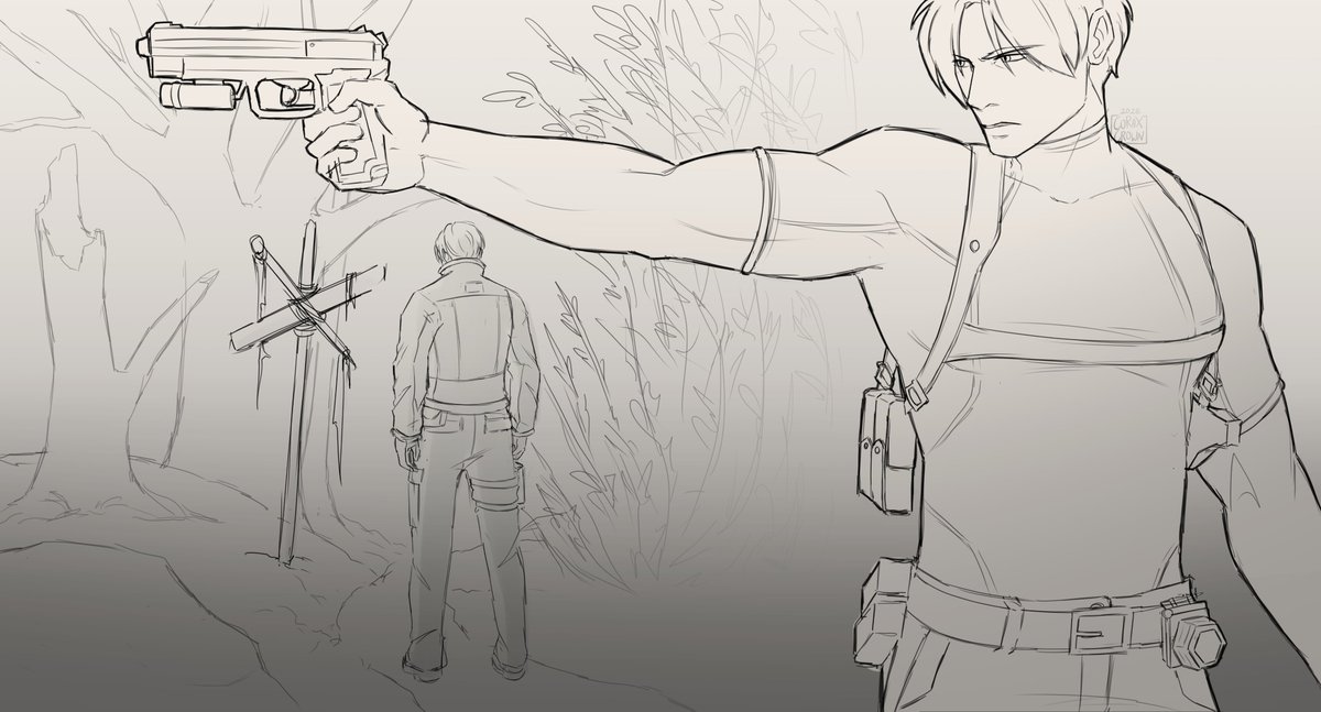 CoraxCrown's tweet photo. [WIP] Original RE4 Leon Kennedy #ResidentEvil https://t.co/DxUnzrVBN7