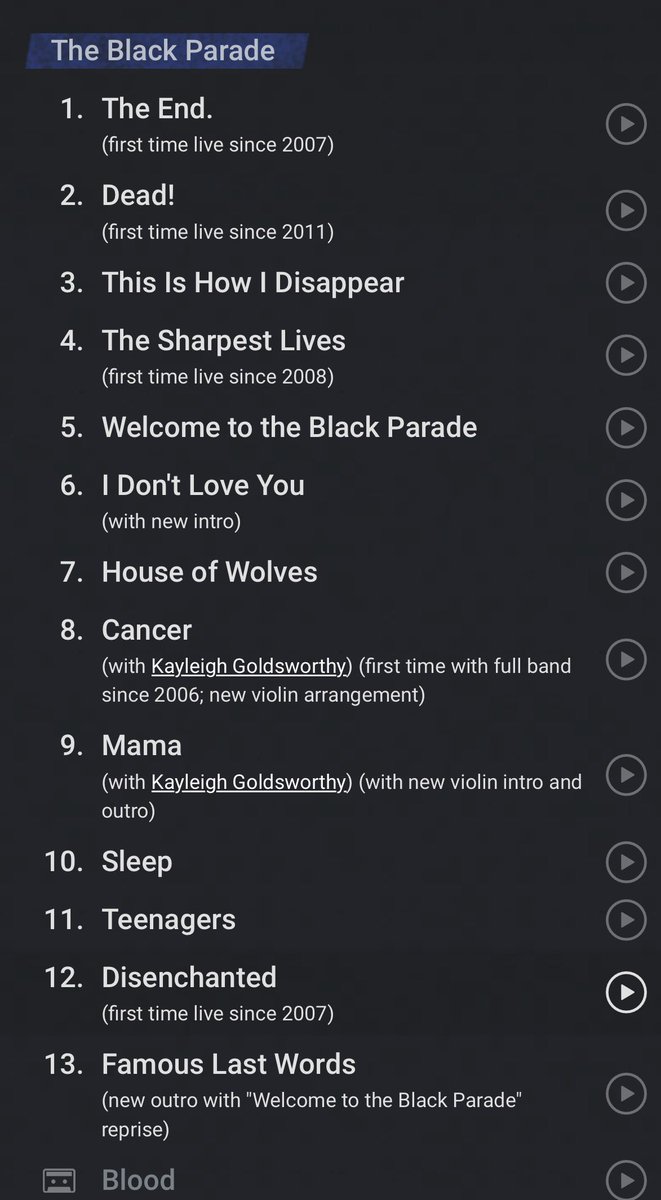 moobgoobn's tweet photo. thinking about how tonight may be the last time we ever hear some of these songs again, or atleast for a very long time. at wwwy, the end, dead, sharpest lives, and disenchanted were played again after over a decade….. https://t.co/SypzABrbHX