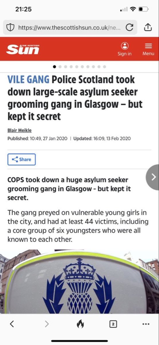 peterstopcrime's tweet photo. 2016 Scotland, hidden from us 

45 Confirmed Asylum seekers raped at least 44 girls, with one being raped by 28 of them and another by 23 

“Of the 44 underage victims, It's believed one may have been abused by 28 men, with another linked to 23.

55 suspected members of the vile group were identified by officers, with 46 positively identified 

All were asylum seekers from the Kurdish, Afghani, Egyptian, Moroccan, Turkish, Pakistani or Iraqi communities”

I wonder what unified them ?